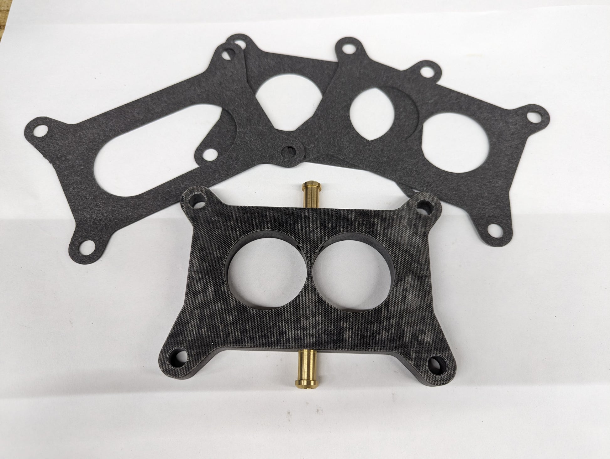 Aluminum Alloy Carburetor Spacer & Gasket Kit - 1" 4BBL Phenolic, Compatible With Holley SB & BBC